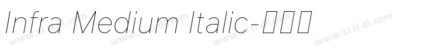 Infra Medium Italic字体转换